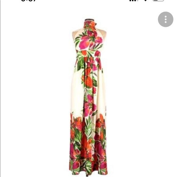 Eliza J Floral Print Chiffon Maxi Dress 4 NWT - Picture 5 of 13